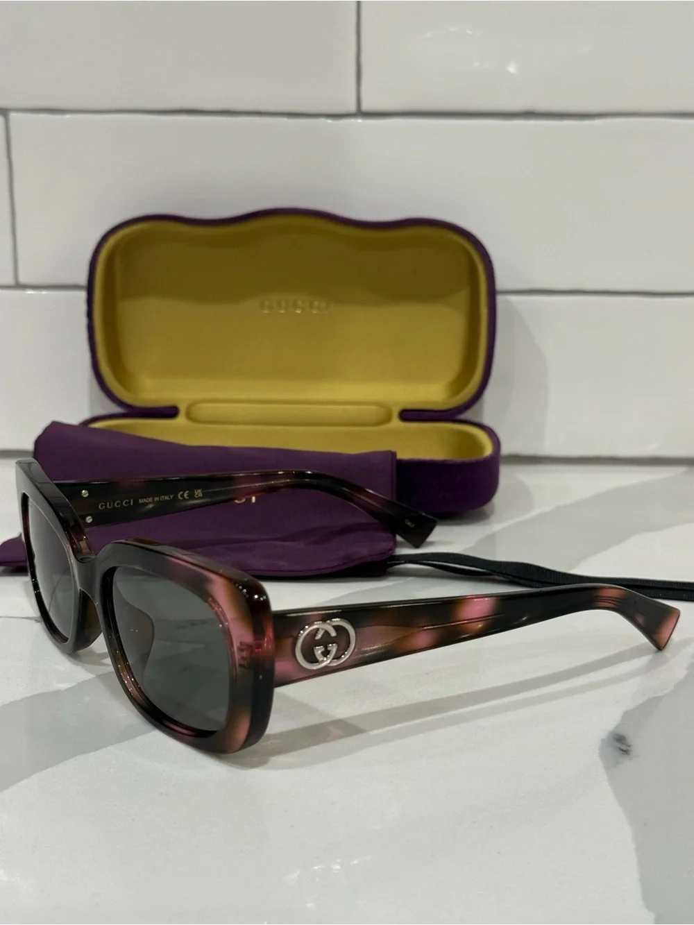 Gucci GG1979SK 003 Tortoiseshell Sunglasses NWT w/ Case